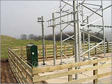 Installation of feeder cable management systems and site power.