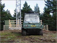 Remote tower site construction utilising ATV.